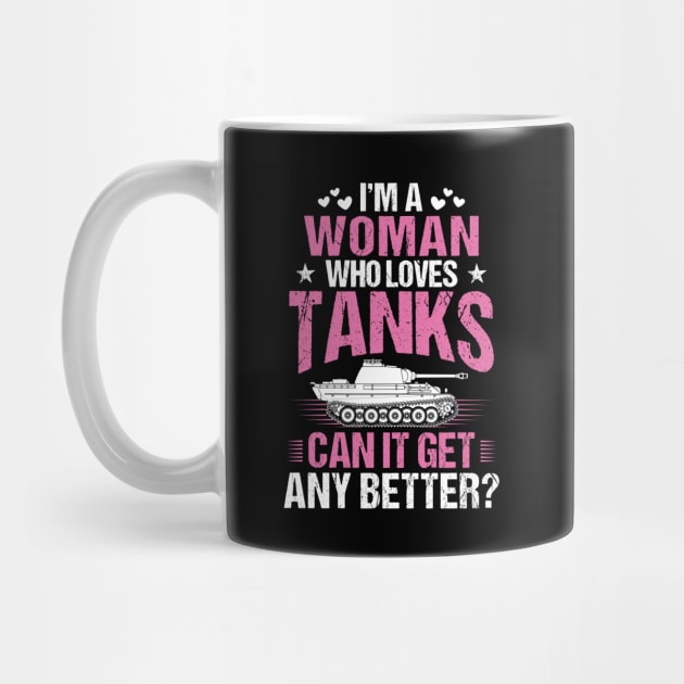 Panzer Tank Tanks Tanker Woman Girl Gift Present by Krautshirts